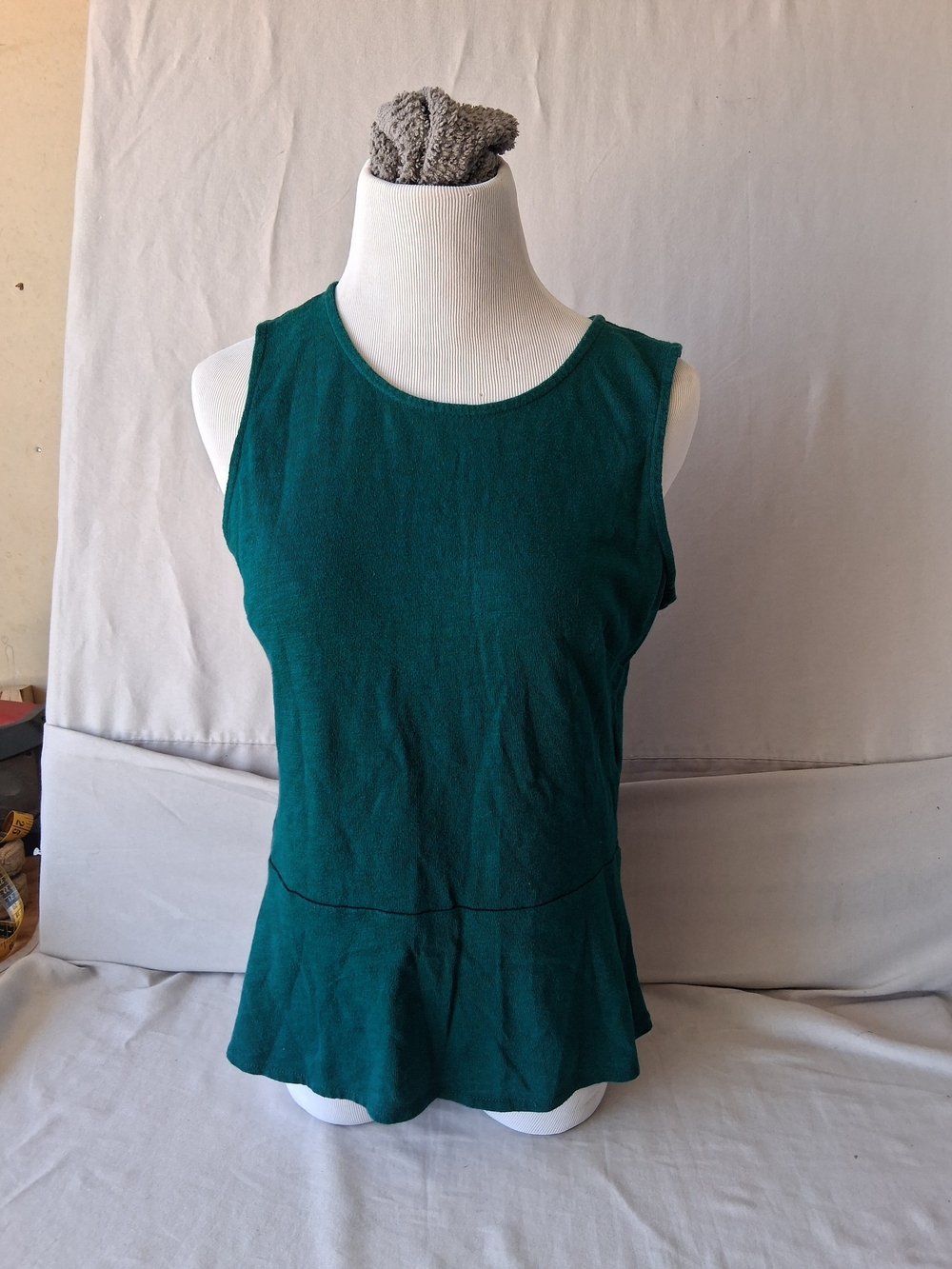 Banana Republic Sleeveless Peplum Tank - Green - Medium